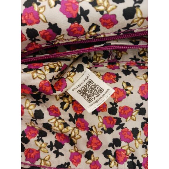 Vera Bradley Crossbody Bag Tweed Fuscia Pink Orange Houndstooth Barbiecore Purse - Picture 14 of 16